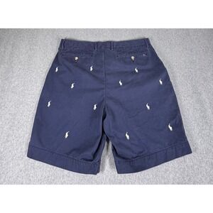 Polo Ralph Lauren Shorts Men's 36 Blue All Over Print Pony AOP Classic Fit 8"